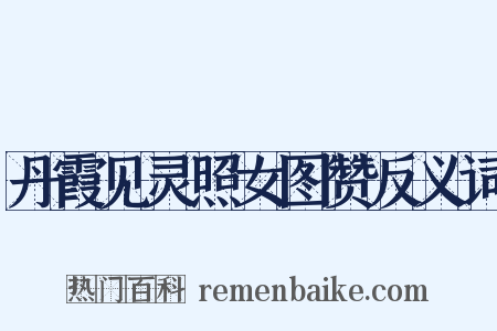 丹霞见灵照女图赞反义词是什么意思的图片